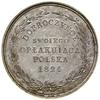 Medal upamiętniający śmierć Aleksandra I, 1826; Aw: Głowa w wieńcu w prawo, nad nią sześciopromien..