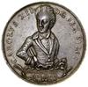 Medal na pamiątkę zwycięstw Karola XII, 1703, projektował i wykonał Georg Hautsch; Aw: Półpostać l..