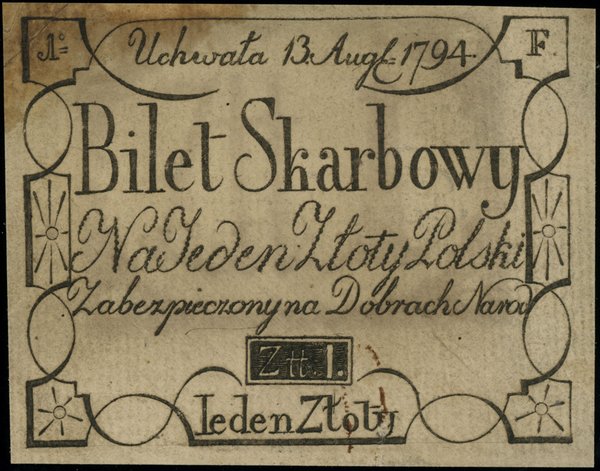 1 złoty polski, 13.08.1794