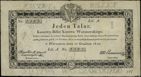 1 talar, 1.12.1810