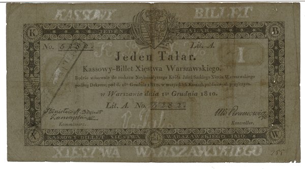 1 talar, 1.12.1810