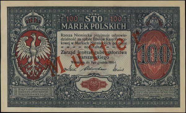 100 marek polskich, 9.12.1916