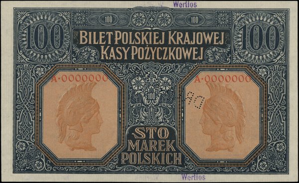 100 marek polskich, 9.12.1916