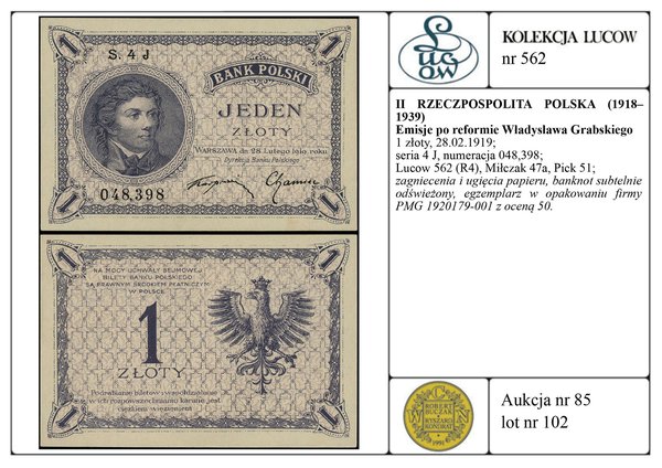 1 złoty, 28.02.1919