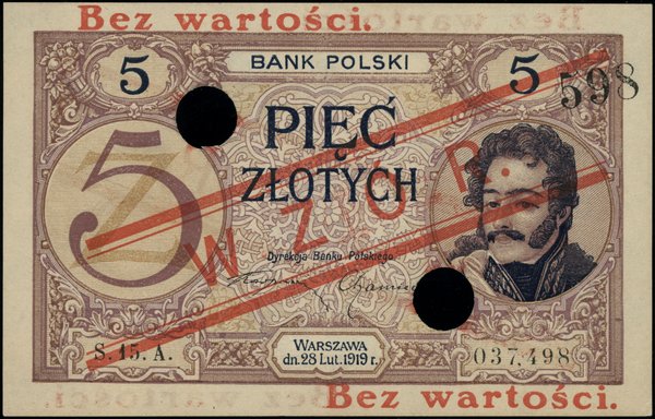 5 złotych, 28.02.1919