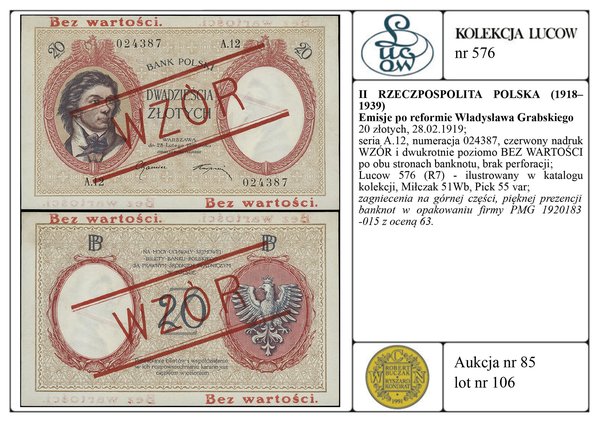 20 złotych, 28.02.1919