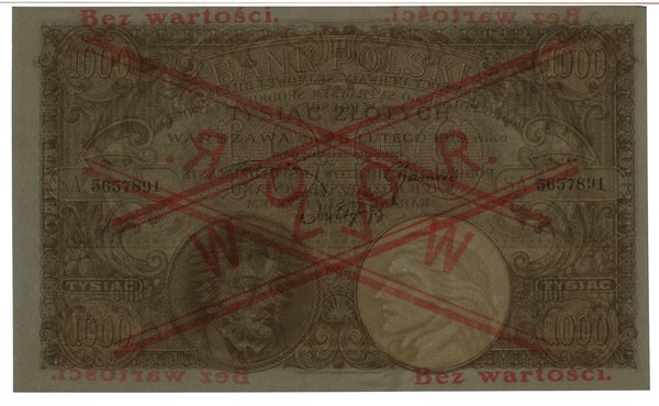 1 000 złotych, 28.02.1919