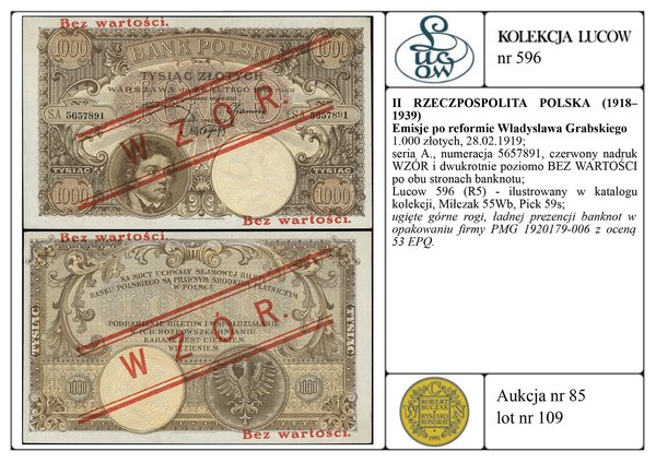 1 000 złotych, 28.02.1919