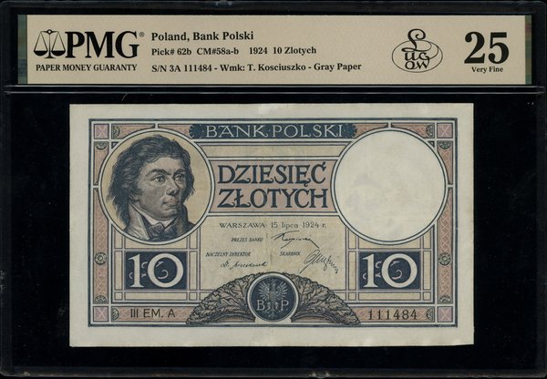 10 złotych, 15.07.1924