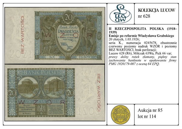 20 złotych, 1.03.1926