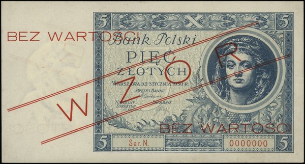 5 złotych, 2.01.1930