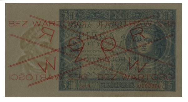 5 złotych, 2.01.1930