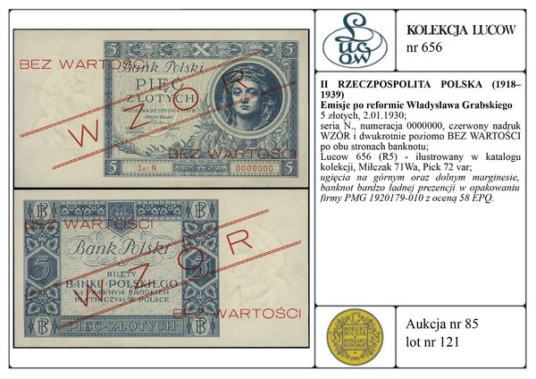 5 złotych, 2.01.1930