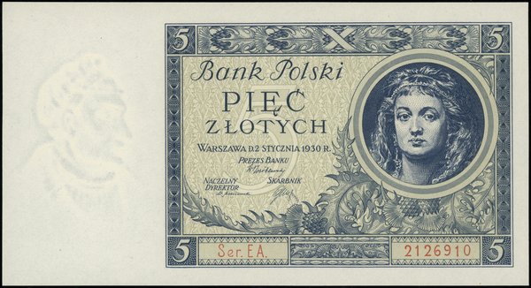 5 złotych, 2.01.1930