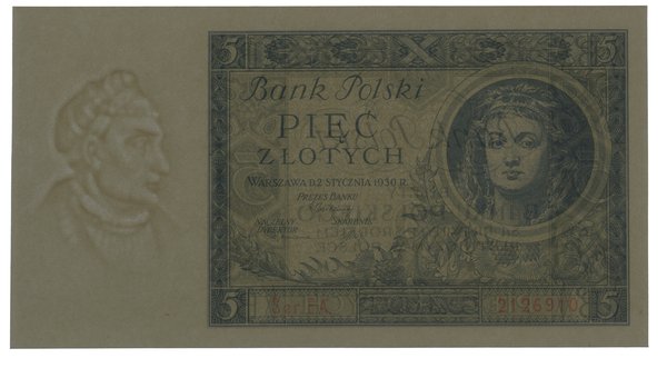 5 złotych, 2.01.1930