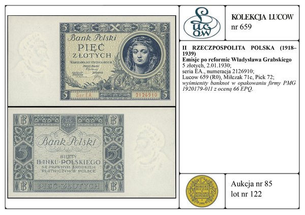 5 złotych, 2.01.1930