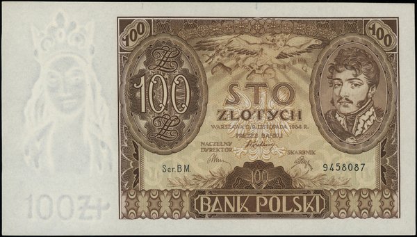 100 złotych, 9.11.1934