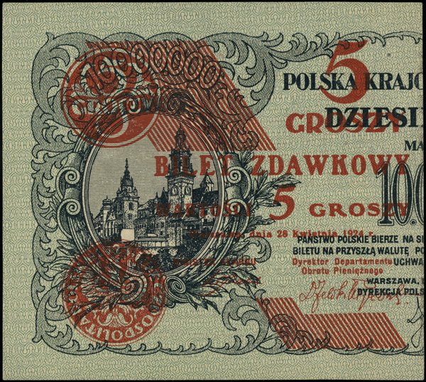 Bilet zdawkowy – 5 groszy, 28.04.1924