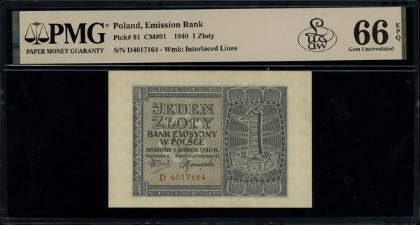 1 złoty, 1.03.1940