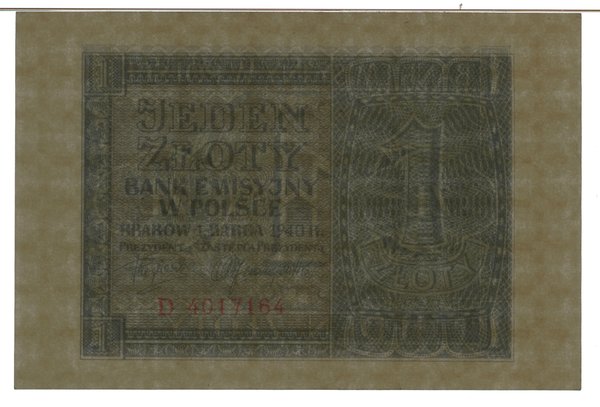 1 złoty, 1.03.1940