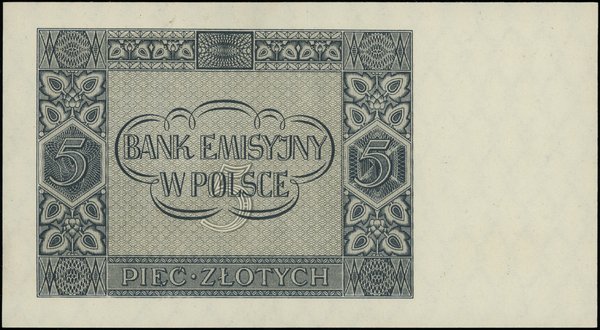 5 złotych, 1.08.1941