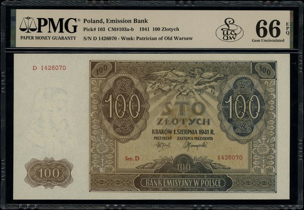 100 złotych, 1.08.1941