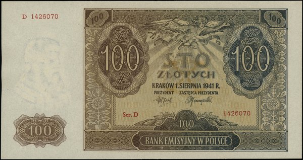 100 złotych, 1.08.1941