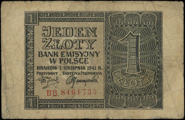 1 złoty, 1.08.1941