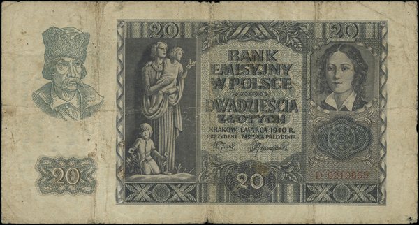 20 złotych, 1.03.1940