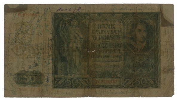 50 złotych, 1.08.1941