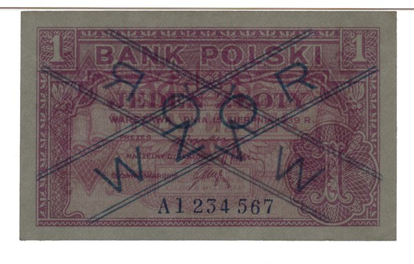 1 złoty, 15.08.1939