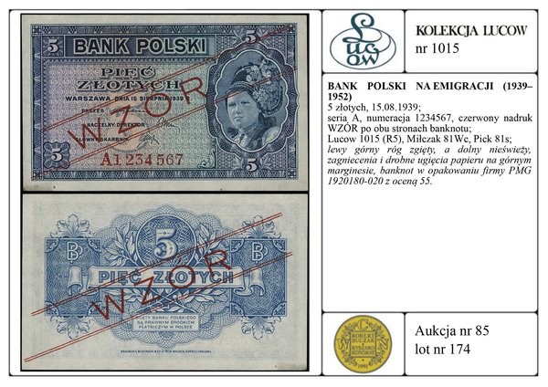 5 złotych, 15.08.1939