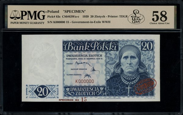 20 złotych, 15.08.1939