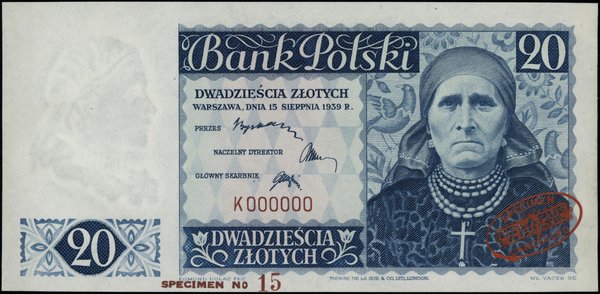 20 złotych, 15.08.1939