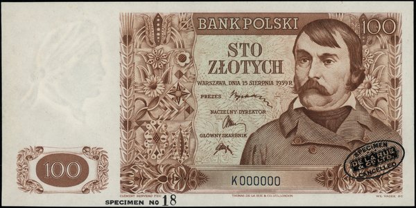 100 złotych, 15.08.1939