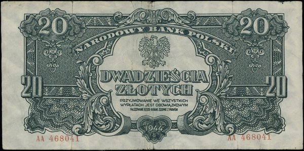 20 złotych, 1944