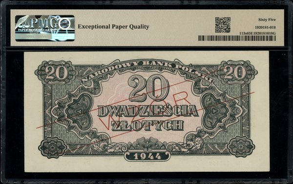 20 złotych, 1944