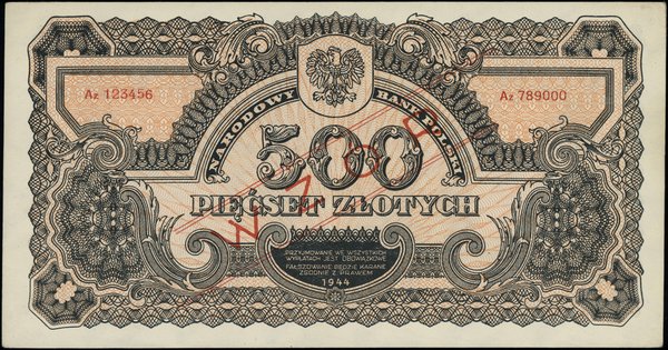 500 złotych, 1944