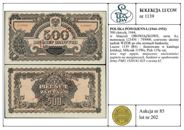 500 złotych, 1944