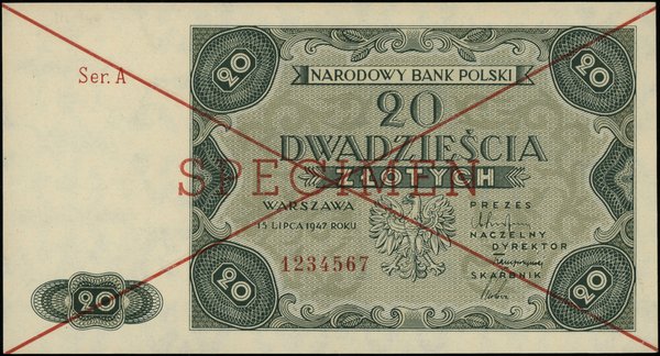 20 złotych, 15.07.1947