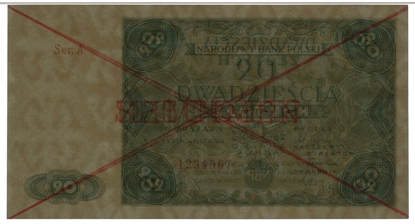 20 złotych, 15.07.1947