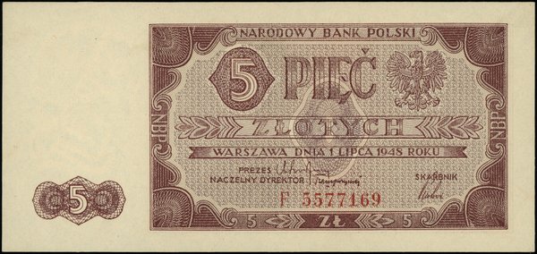 5 złotych, 1.07.1948