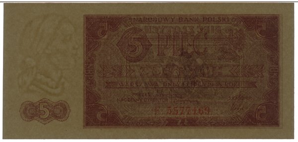 5 złotych, 1.07.1948