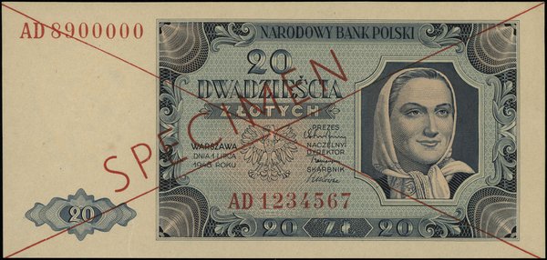 20 złotych, 1.07.1948