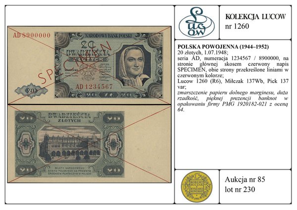 20 złotych, 1.07.1948