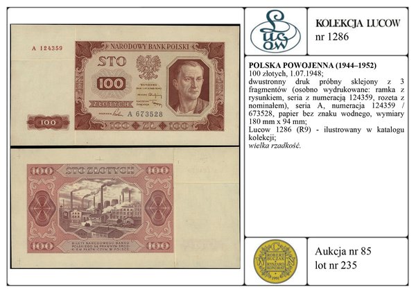 100 złotych, 1.07.1948