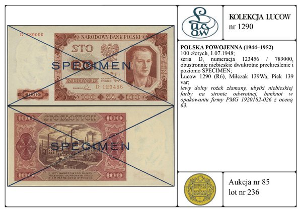 100 złotych, 1.07.1948