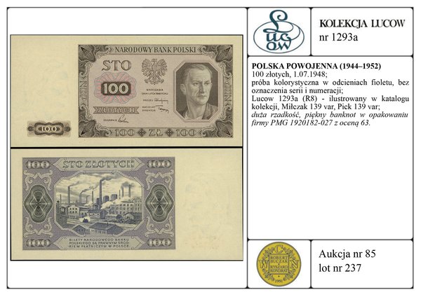 100 złotych, 1.07.1948