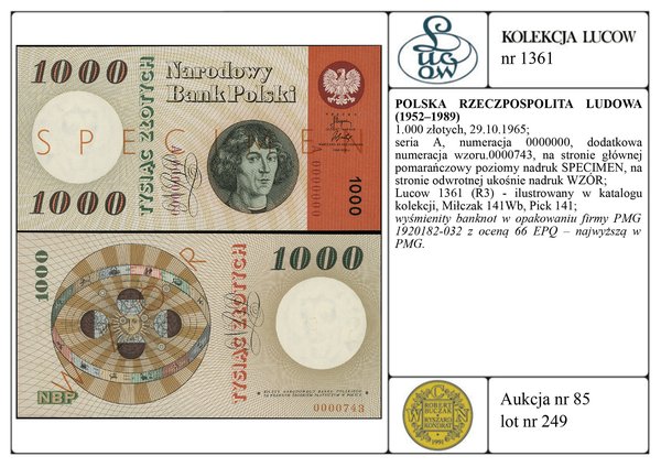 1.000 złotych, 29.10.1965