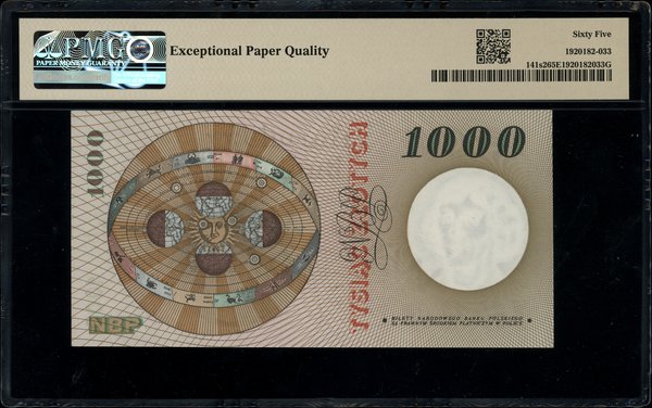 1.000 złotych, 29.10.1965